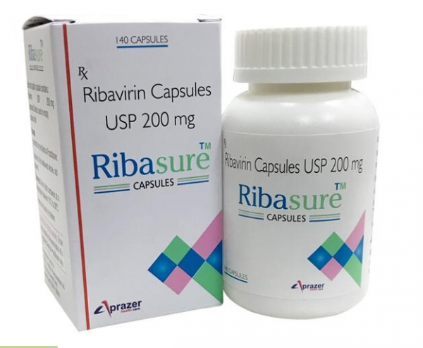 Ribasure (Рибавирин 200 mg) Aprazer Healthcare Pvt. Ltd./ India 140 капсул