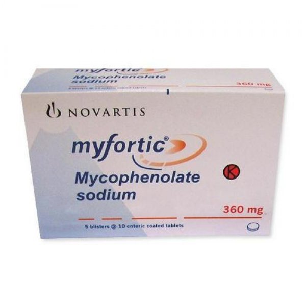 Myfortic (Mycophenolate Mofetil) 360 мг Novartis