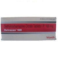 Диэтилкарбамазин Hetrazan 100 mg 30 tab